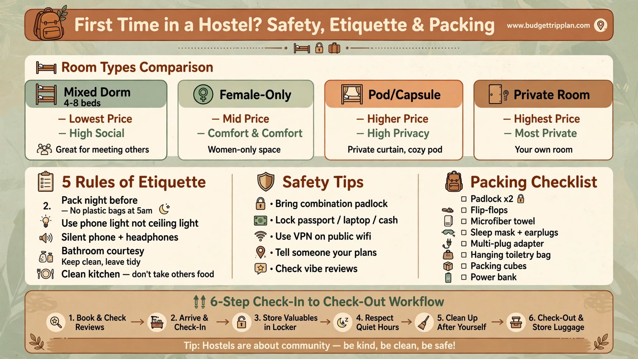 First Time in a Hostel? Safety, Etiquette & Packing (2026)